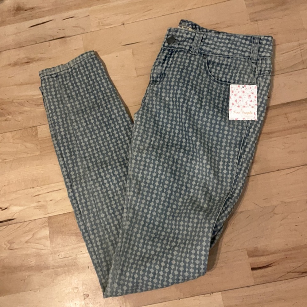 Free People diamond print jeans